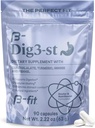 B-FIT Digestive Herbal תוסף - ג'ינג'ר Root, Turmeric, Fennel ו Cuachalalate - 60 קפסולות - 100% טבעי פורמולה עבור Easy Digest & Stomach Comfort - השתמש לפני מטרות
