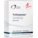 עיצובים לבריאות Trifolamin B12 + Folate Lozenges - 3000mcg B12 (שלושה טפסים) + MTHF Methylfolate תוסף - כתום טעים פלאמור, טבליות במהירות-Dissolve (60 Lozenges)