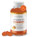 Vitamin D3 10000 IU & K2 Gummy for Adults - Sugar-Free, High Absorption - Supports Bone, Joint, Immune, Heart, Brain & Dental Health - Non-GMO, Gluten-Free, Fiber-Based, Peach Flavor, 120 Gummies