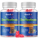 Zinc for Kids Supplements, Zinc Picolinate 30mg Gummies with Copper, High Absorption Form, with Selenium, Elderberry, for Kids Teens Growth, Skin & Immune Health, Sugar Free, 120 Gummies