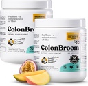 קולון Broom Psyllium Husk אבקה (פריים טרופיים, 120 משרתים) - ניקוי קולוני עבור Bloating Relief & Gut Health - קולון Broom סיבים משקה - טבעוני, Gluten Free סיבים אבקה תוסף