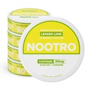 Nootro Caffeine Nootropic Pouches (Lemon Lime) - אנרגיה Pouches עם 50 מ"ג Caffeine, 50 מ"ג אלפא GPC, 50 מ"ג L-theanine עם No Sugar וללא קלוריות - 20 Pouches Per Can - 5 Pack