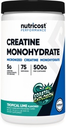 אבקת Accost Creatine Monohydrate (Coastal Explosion, 500 דקדוק) - תוסף Micronized Creatine - טבעוני, GMO-Free, Gluten Free