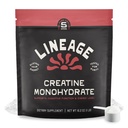 Lineage Provisions Micronized Creatine Monohydrate עם מלח ים - אבקת קראטין Micronized לאימון וביצועים - אין רכיבים מלאכותיים - 90 משרתים