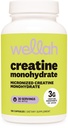 Wellah Creatine Monohydrate קפסולות (3000 מ"ג) 120 קפסולות - Micronized Creatine, 30 משרתים