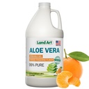 Pure Aloe Vera Drinkable Gel - Orange Tangerine Flavored - Cold-Processed Inner Filet - מ- Organic Fresh Leaves מטקסס - for Heartburn Relief - Acid Reflux - 64 oz
