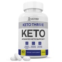 Keto Thrive Keto ACV Pills 1275MG Keto לתמוך בלנדרה אלטרנטיבית ל-Kto ACV Gummies פורמולה עם Apple Cider Vinegar אקסטרה אבקת שמן זית ירוק עין 60 קפסולות
