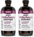 החווה של נורם Pure Elderberry לחלץ 2PK - עשוי רק מבוגרים בארה"ב - Immune, Antioxidant Support, No added Sugar, Additives, טבעוני, Gluten-Free, non-GMO, Tincture אלכוהול חינם - 8 Oz