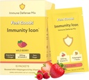 מרגיש טוב אייקון, Zero Sugar, ויטמין C, A, B, D, E & Zinc, Organic Elderberry, Ashwagandha, שתי אבקת לערבב, טבעוני, לא GMO, Caffeine & Gluten חינם | Wild Brad, 15 Count Brad, 15 Count Bradberry, Ashwagandha, אבקת שתייה, אבקת תערובת, טבעונית, לא GMO, Caffeine & Gluten Free | Wild Berry