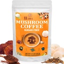 Mushroom Coffee - Mushroom Coffee Organic with 11 Superfood Mushrooms, Includes Lion's Mane, Reishi, Chaga, Cordyceps and Adaptogens, Mushroom Supplement for Energy, Focus, Memory and Immunity - 5.3oz