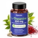 L Theanine 200 מ"ג עם Saffron, GABA, Magnesium Glycinate & ויטמין B6, L-theanine תוסף תרכובת מתקדמת פורמולה עבור Moodlaxation & Stress Relief & Sleep Support, 60 קפסולות טבעוניות