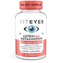 Viteyes Lutein & Astaxanthin - Relieve Eye Fatigue, Hydrate & Firm Skin, Blue Light Protection, Immune Support, 20 מ"ג Lutein, 4 מ"ג Astaxanthin, ויטמין עיניים, דוקטור אמין ברנד, 30 קפסולות