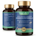 Lutein 40mg & Zeaxanthin 8 מ"ג ויטמין, עם Astaxanthin, Bilberry, טאורין, ויטמינים A C E Zinc, Blue Light & Macular Support, 120 Veggie קפסולות