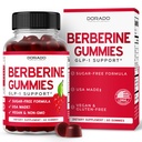 Bberine Gummies עם Ceylon Cinnamon (1,200 מ"ג) Premium Sugar-Free Berberine Ceylon Cinnamon תוספת למבוגרים - צד שלישי נבדק, non-GMO & Made בארה"ב - 60 חניכיים ספירות Chewable
