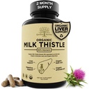 USDA אורגני חלב Thistle Liver Detox תוסף 80% Silymarin, 250 מ"ג עם תמצית Beet Root & Artichoke עבור Liver Support & Digestion, Made בארה"ב, 120 קפסולות (2 חודשים אספקה)
