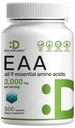 Essential Amino Acids (EAA) 2000 מ"ג פרי המשרתת, 300 קפסולות - Unflavored - 9 ב 1, All BCAAs (Branched-Chain Aminos) - תמיכה שרירים Lean ותמיכה טבעית Preout עבודה