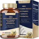 Totaria NMNH (Dihydronicotinamide Mononucleotide), NMNH תוספת תוסף w / Niacinamide (Vitamin B3), Quercetin, Trans-Resveratrol, תמיכה NAD+, Skin Cell Health *, Anti-Aging & Energy, 120s Capstin, Trans-Resveratrol, תמיכה NAD+, Skin Cell Health*, Skin