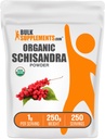 BulkSupplements.com Organic Schisandra אבקה - תוסף אורגני Schisandra, מ Schisandra Berry - Gluten Free - 1g לכל משרת, 250g (8.8 oz) (Pack of 1)
