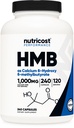 חומרים מזינים HMB (Beta-Hydroxy Beta-Methylbutyrate) 1000 מ"ג (240 קפסולות) - 500 מ"ג פר קפסולה, 120 משרתים - Gluten Free and non-GMO