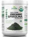 Zazzee USDA אורגני Spirulina, 8 Ounces, 68 משרתים, כשר מוסמך, 100% טהור, לא-Irradiated, Mess-Free Wide Mouth Container, ריח טרי וטעם נייטרלי, non-GMO, מיוצר בארה"ב.