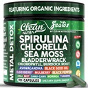 Sea Tox Organic Spirulina ו Chlorella קפסולות ניקוי טבעי ו Nourishment Sea Mos Bladderwrack Chlorophyll Burdock Root Ashwagandha Turmeric 90 black Seed Oil קפסולות על ידי ניקוי Nutra Nutra
