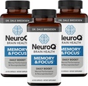 NeuroQ Memory & Focus - Boostss Cognitive Performance & Brain Function - Neuroprotective Formula by Dr. דייל Bredesen - Gotu Kola גינקו Phosphatidylserine & Propolis - 60 קפסולות (Pack of 3)