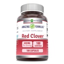 פורמולה מדהימה Red Clover 430 תוסף Mg | קפסולות | Non-GMO | Glu-Free | Made in USA (1 Pack | 180 Count)