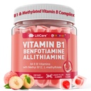 ויטמין B1 & Methylated ויטמין B Complex Gummies - All B ויטמינים, Benfotiamine, Thiamine & Inositol, Methylated B1 B2 B6 Multivitamins, L-methylfolate, Methyl B12 עבור אנרגית זיהוי עצבי, 60 Ctssslated B1 B2 B2 B6 B6 Multivitamins, L-methylfolate, Methyl B12 עבור אנרגיתל