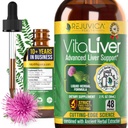 Rejuvica Health VitaLiver | Liver Cleanse & Detox Drops | Milk Thistle, Artichoke, Chanca Piedra & Dandelion Extraction