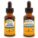 Herb Pharm ילדים מוסמכים אלכוהול חינם Cough צלבנית נוזל פורמולה, 1 Ounce & Kids Certified-Organic אלכוהול חינם Echinacea Glycerite לחלץ, 1 Ounce