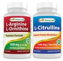 Best Naturals L-Arginine L-Ornithine - 1000mg & L-Citrulline 1500mg