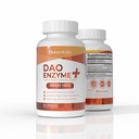 DAO Enzyme + Histamine Blocker - Triple-Strength 30,000 HDU Formula - DAO Enzyme תוספי מזון עם ויטמין C - תמיכה בלתי נסבלת - 60 קפסולות