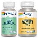 SOLAD DAO Enzyme ו Super Bio ויטמין C 1000 מ"ג - Enzymes Digestive to Break Down Histamine - Timed Release VIT C w/Bioflavonoids Immune Support Supplement, טבעוני, 60 יום ערבות, 30 / 50 משרתים, 30 / 50 משרתים