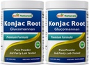 Best Naturals 2 Pack Konjac Glucomannan Root 1 פאונד - 2000 מ"ג לשרת - (Total 2 פאונד)