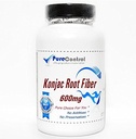 Glucomannan 600mgKonjac Root סיבים / 180 קפסולות / טהור / על ידי תוספי PureControl