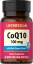 Lindberg CoQ10 100 מ"ג Softgels | 60 Count | Coenzyme Q10 תוספת לנשים וגברים | עם Black Pepper Extract