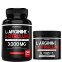 L Arginine L Citrulline (240 Count) - Nitric Oxide Pill for Stamina & Endurance and L Arginine L Citrulline אבקת (3g) - Nitric ide Booster אבקת עבור ביצועים & Endurance - טבעוני & USA Made