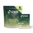 תזונה על אבקת החלבונים Go Vegan Packets עם Creatine - 20g Plant Proteins + 5g Creatine - אבקת חלבון יחיד המשרת - All-Natural, Gluten-Free - שוקולד (6-Pack)