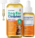 Pup Labs Ear Clear, Natural Dog Ear ניקויer וזיהום טיפול לכלבים, כלבים טיפות עבור גירוד, Irritation, & Wax Build-Up, 1 oz בקבוק עם טיפות