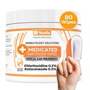 Nootie Medicated Ear Finger Wipes with Chlorhexidine for Dogs, Gentle Dog אוזניים ניקוי Wipes for Itchy, Sensitive Ears - Helps Remove Wax, Dirt Buildup ו-Odor 80 Wipes - Made in USA