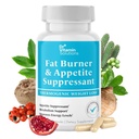 Fat Burner for Women & Men - Appetite Suppressant for Weight Loss - Pills w/Metabolism Booster Thermogenic Weight Loss Supplement - Chromium, Caffeine & Green Tea - 30 Capsules