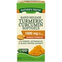Nature's Truth Rapid לשחרר Turmeric Curcumin Softgels, 1600 מ"ג - 60 Softgels כל אחד (Value Pack של 2)