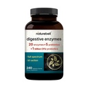NatureBell Digestive Enzymes - 240 קפסולות - תוסף התמיכה בבריאות Gut & Digestive - עם 20 Enzymes, 5 Prebiotics & 10Strand Probiotic