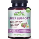 למה לא טבעי 5-in-1 Liver בריאות פורמולה תוספת עבור Detox ונקימה עם תמיכת חלב - 120 קפסולות