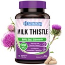 חלב Thistle, 300 מ"ג, תמצית בולטת עם 80% Silymarin, Liver ניקוי Detox עבור גברים + נשים, פעם יומית, 90 Veggie Caps