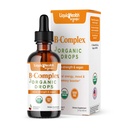LIQUIDHEALTH USDA אורגני ויטמין B Complex טיפות עבור גברים ונשים - אנרגיה טבעית, שיפור פוקוס, זיכרון ו Mood, Immune Support, Metabolism Boost - ארצות הברית Made, תוספת כוח, סוכר חינם, טבעוני (2 oz)