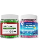Znc Gummies & Liposomal L Theanine 500 מ"ג