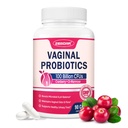 ZEBORA Vaginal Probiotics for Women 100 מיליארד CFUs, Probiotic for Digestive Health & Vaginal pH Balance & Urinary Tract Health, with Organic Cranberry & Prebiotics, 90 Veggie כמוסות