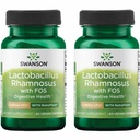 Swanson Lactobacillus Rhamnosus עם FOS - 5 מיליארד CFU - תמיכה בריאות העיכול עם Fructooligosaccharides - תמיכה פרוביוטית לבריאות העיכול * טבעוני - 60 Veggie Caps (2 Pack)