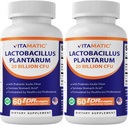Vitamatic Lactobacillus Plantarum - 20 מיליארד ל-DR קפסולת - 60 הרוזן - תמיכה תזונתית - Made with Prebiotic Inulinfi-2 Pack